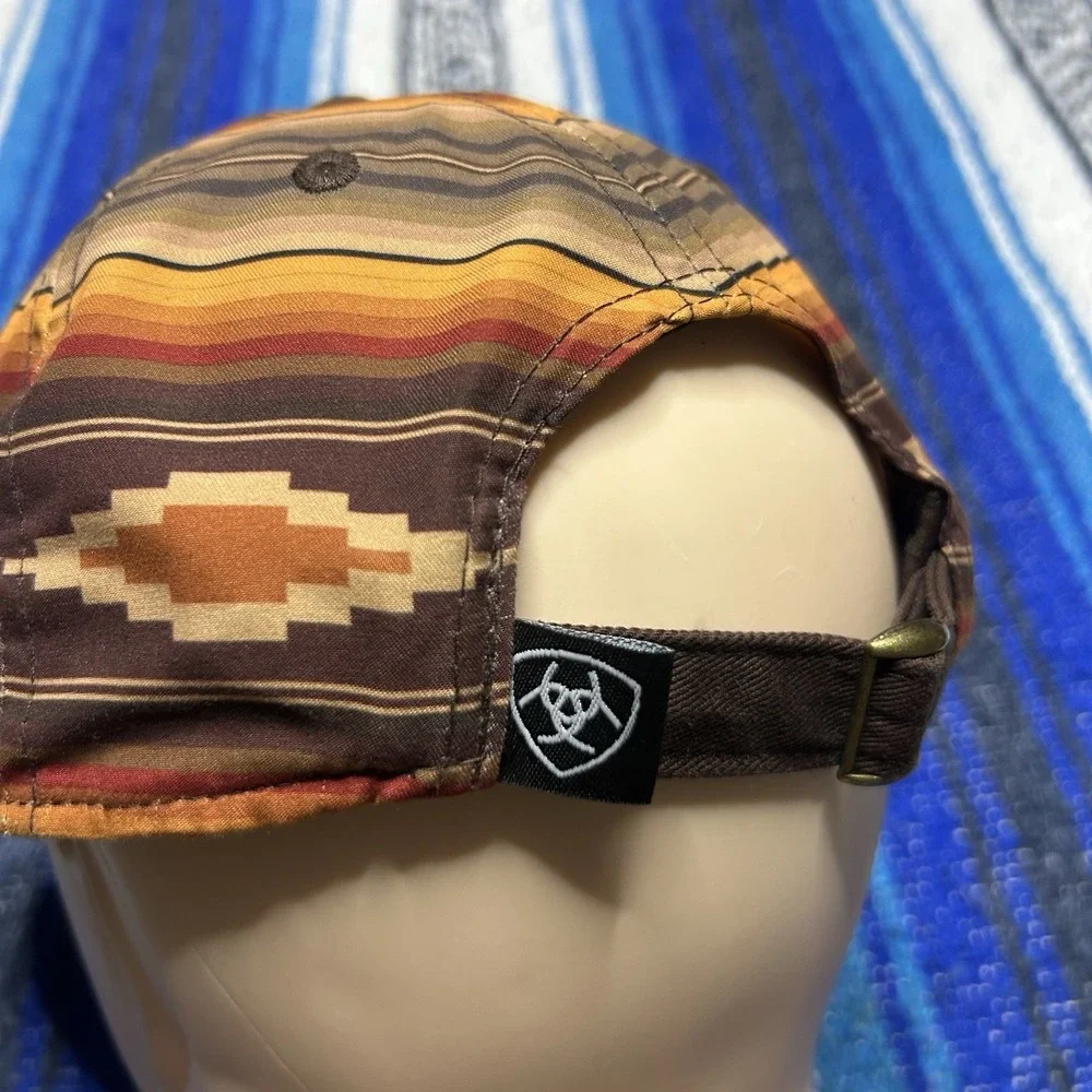 Ariat Ladies Western Brown Aztec Pattern Adjustable Hat Rodeo Ranch Workwear